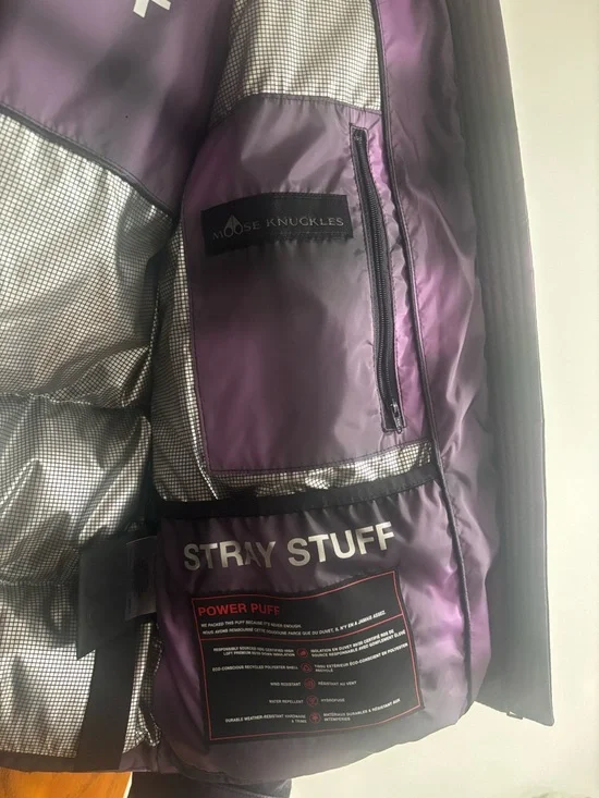 Moose Knuckles Power Puff Thudaka Puffer Jacket In Arctic Violet - Picture 4 of 11